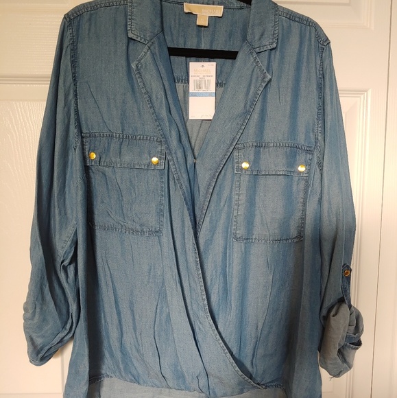 Michael Kors Tops - NWT! Michael Kors Denim Surplice